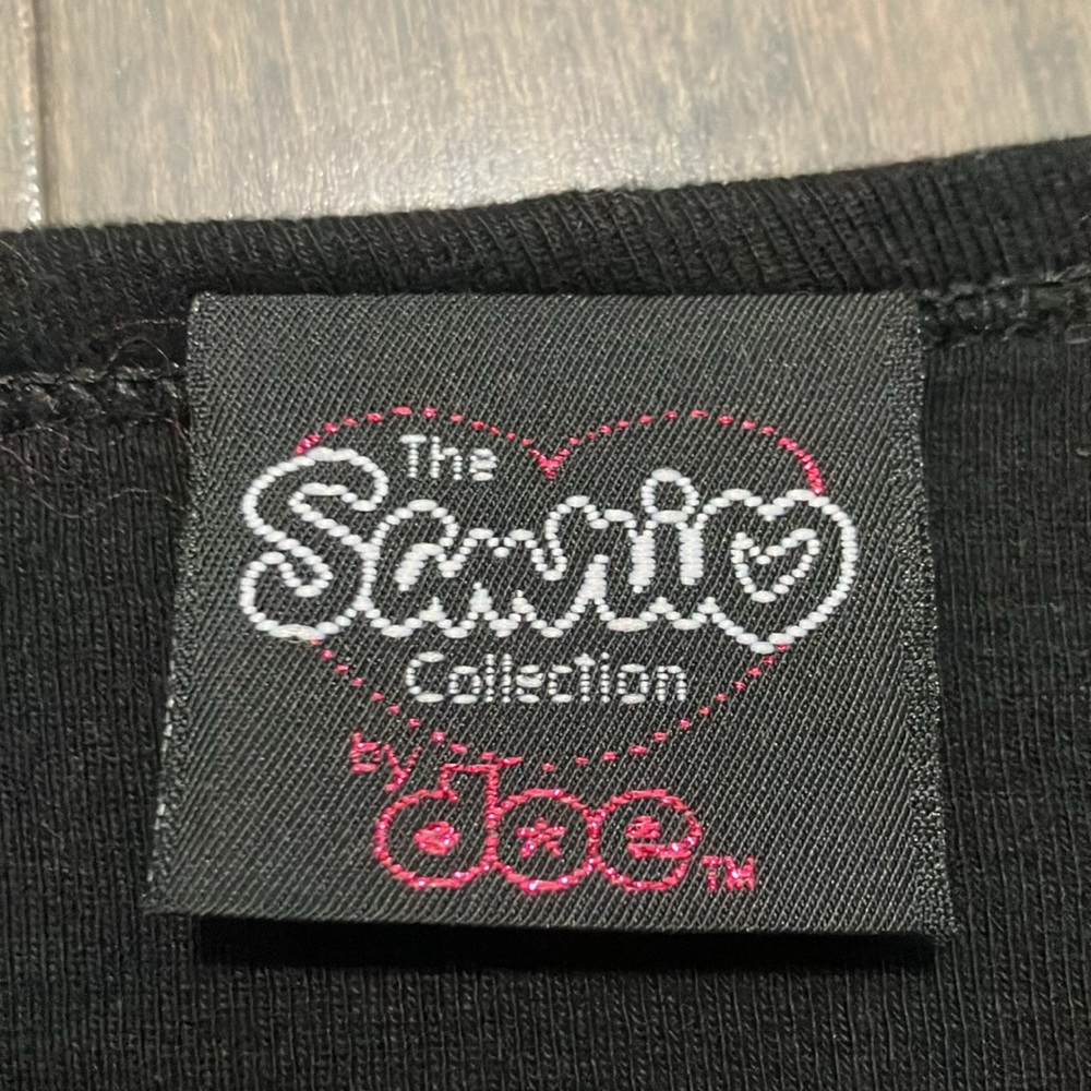 Y2K Vintage 2001 Hello Kitty by Doe T-Shirt with Distressed Glitter Print Size S - Picture 4 of 5